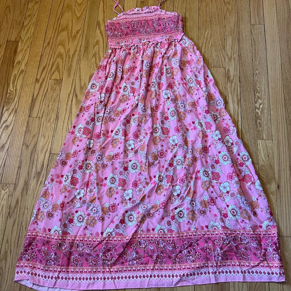 Floral Pink Dress or Swimsuit Cover Up